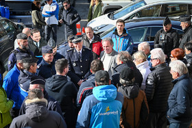 Visite de Mr le Président Renaud Muselier à la Police des Frontières à Montgenèvre le 6 février 2024