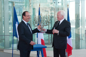 François Hollande, Président de la république, et Michel Vauzelle, Président de la Région Provence Alpes Côte d'Azur.