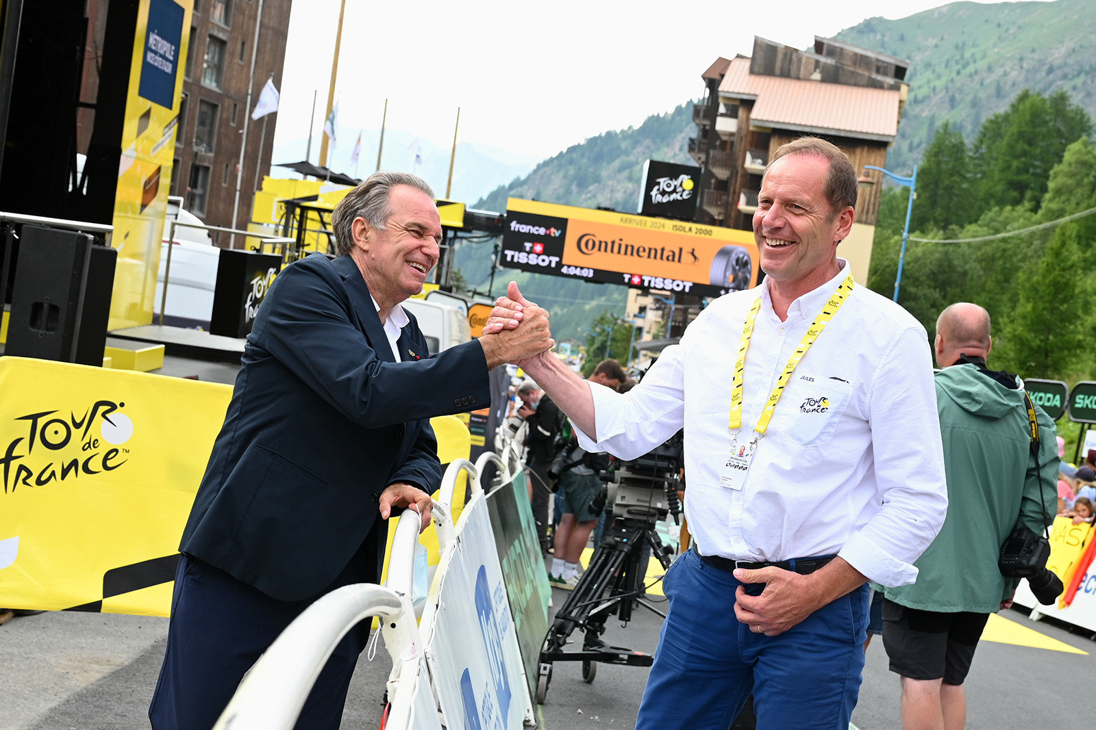 Arrivée de la 19eme étape du Tour de France le 19 juillet 2024, à Isola 2000.